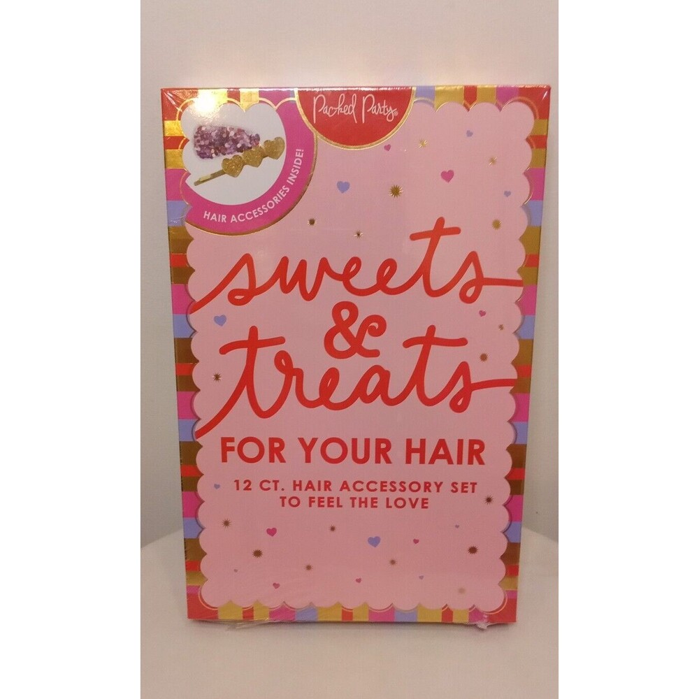 NEW Hair Access. Set Barettes Packed Party Sweets & Treats For Hair Sealed 12 pc